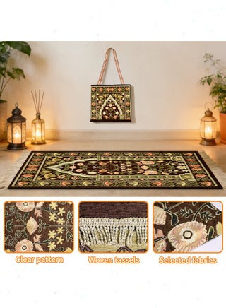 Foldable Prayer Mat Set with Storage Shoulder Bag, Islamic Prayer Mat for Ramadan Gift and Travel - view 2